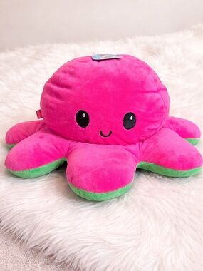 Flippy’s Octopus Jumbo 40cm Reversible Mood Changing Neon Plush Toy NWT